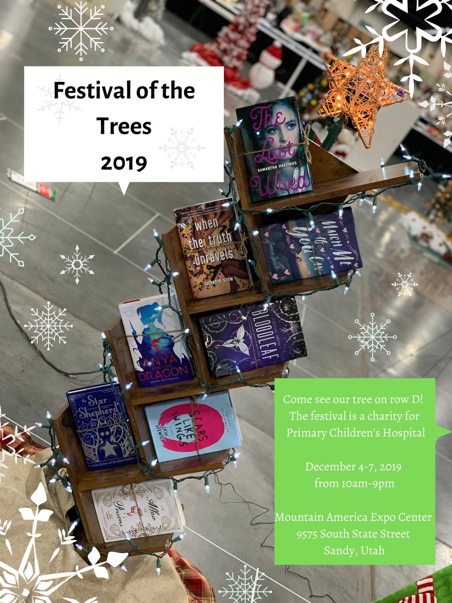 HastingSamantha's tweet photo. I had the fun experience of preparing a tree for this years Festival of Trees in Utah. Unsurprisingly, its very bookish! I'm grateful to the other 2019 debut authors who donated signed copies of their books for this tree.
#festivaloftrees2019
#Novel19s
#Utahauthors https://t.co/8f7CDrSuyY