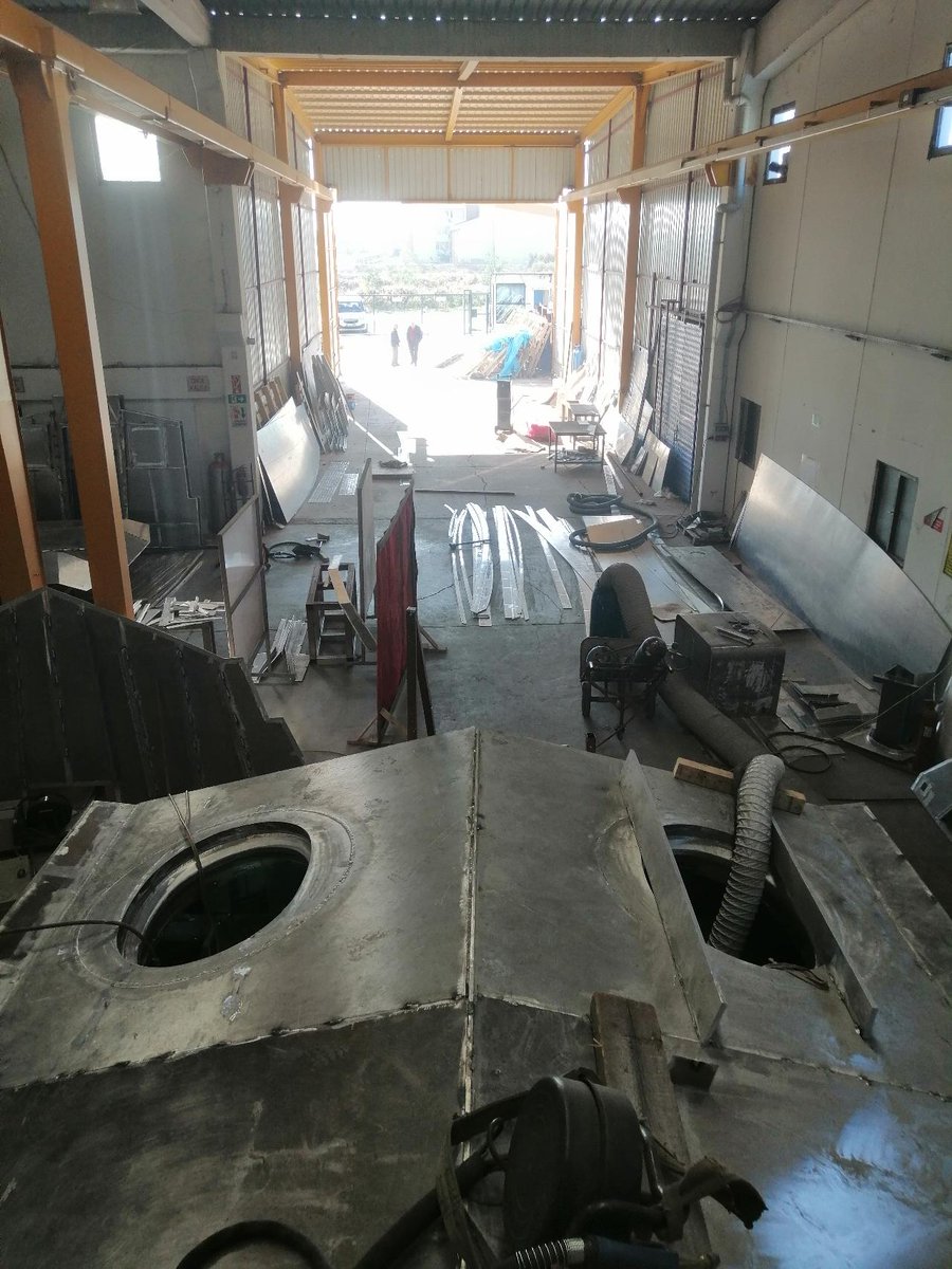 izmir_shipyard's tweet photo. Our innovative #IZ1500 #fast #patrolboat construction going ahead at full throttle! Original #IPS700 hull insert structures sent by Volvo Penta already installed on boat #1 ahead of the schedule. Well done team @izmir_shipyard 💪 https://t.co/aMcjmNCkuu