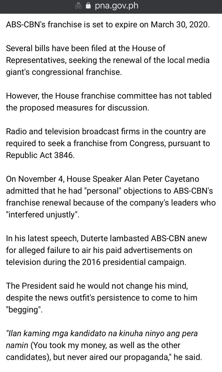 OneWord_MW's tweet photo. Is it because of tax? Their accountants and lawyers would see to that, but considering all the ABSCBN foundation and welfare programs (bantay bata &amp; bantay kalikasan to name some) have accomplished, no, it’s not about tax.

#NoToABSCBNShutdown https://t.co/pMzF3nScJ4