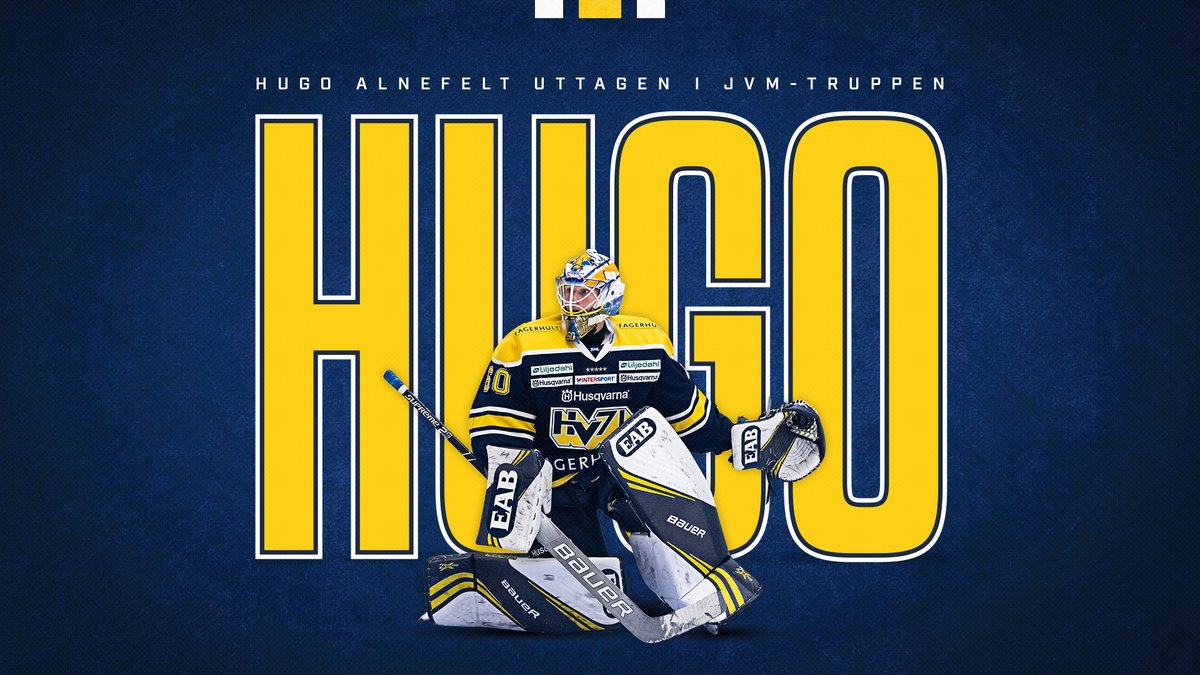 Hugo Alnefelt uttagen i JVM-truppen! Grattis @hugloa2001! bit.ly/2Ljs0Np #hv71