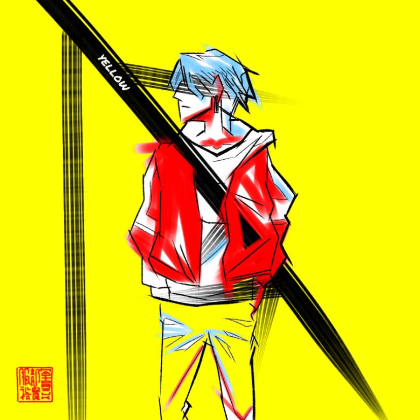 U K Yellow 使用道具 Ibispaint X Illust イラスト Illustration イラストレーション Fashion Fashionista ファッション Supreme シュプリーム Fashionable お洒落 オシャレ オシャレコーデ Application アプリ Red 赤 赤色