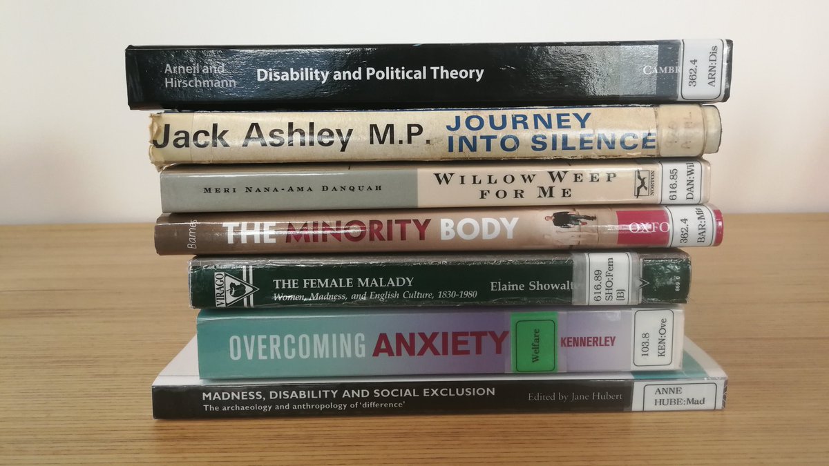 StAnnesLibrary's tweet photo. Have you had a look at our book display for Disability History Month? It can be found in the Tim Gardam Building entrance, please feel free to browse and borrow! #DHM2019 https://t.co/PJCl8nsJqi