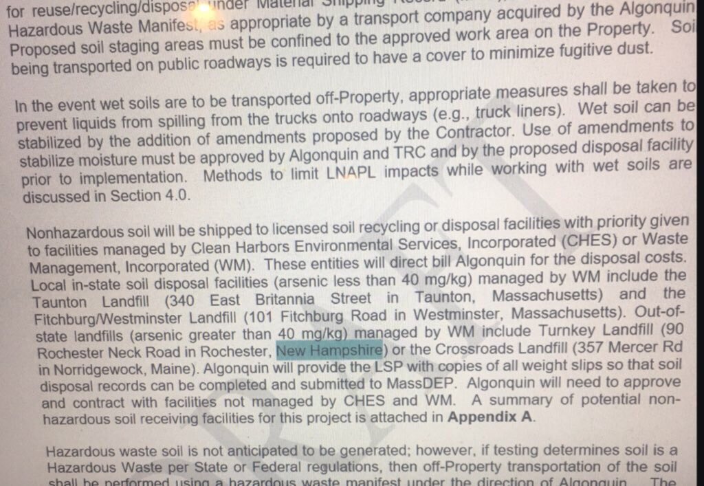 jglarusso's tweet image. What could possibly be worse than dumping 10-15,000 tons of arsenic &amp;amp; asbestos laden material in Weymouth? Why, digging it all up again &amp;amp; dispersing it to Taunton &amp;amp; Fitchburg, MA, Rochester NH, &amp;amp; Norridgewock, ME! The toxic legacy of the Weymouth compressor shared w/ all of NE.🚛