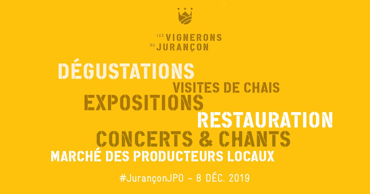 Dimanche, c’est la Fête dans tout le Jurançon ! Qui vient ?
Programme actualisé : cutt.ly/be3kHkU
#JurançonJPO