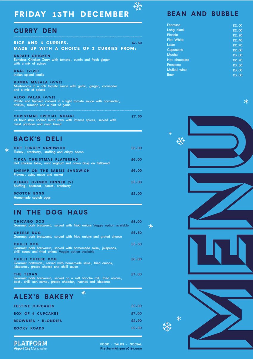 Friday 13 Dec <a href="/ACMPlatform/">Platform Airport City</a> are holding #Christmas #special.  1st every #ICERINK to come to the airport site! 12-8pm on the Friday - 30 minute slot costs just £2.99. All proceeds will go to charity.  Local traders offering food from 12-8 on the day  - book eventbrite.co.uk/e/platform-air…