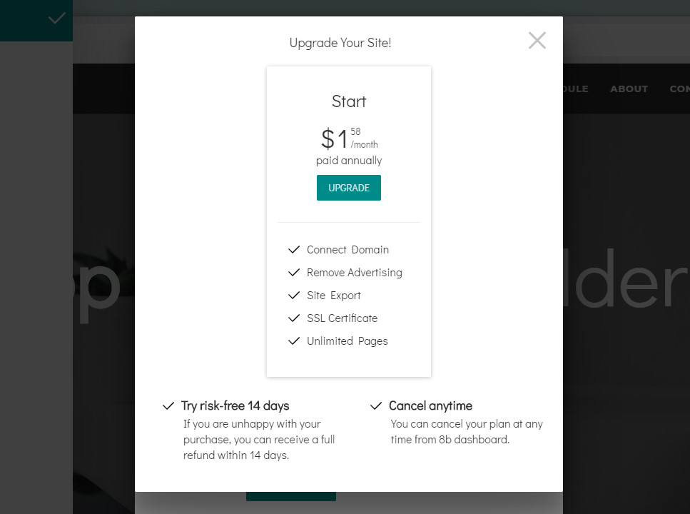 8bsite's tweet image. 8b Website Builder | Awesome Features!

Learn more: 8b.com/pricing/

Build your own website for free!
Unlock additional features for just $1.58/mo!
It includes custom domain connection with SSL certificate, ads removal, site export and as many sites and pages as you want!