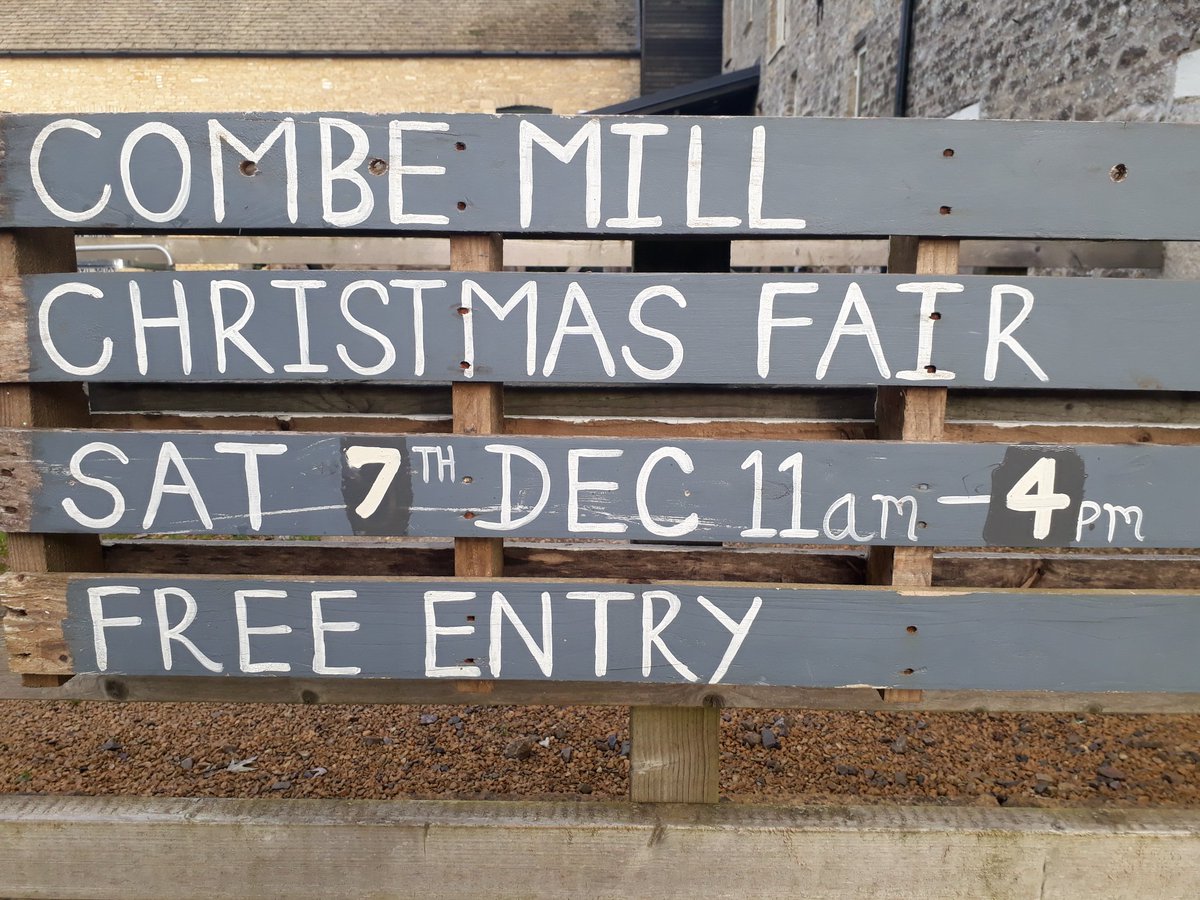 Hooray! It's nearly time for the Combe Mill #Christmas Fair. Lots of stalls to peruse for your #pressies. This #Saturday 7th from 11.00.