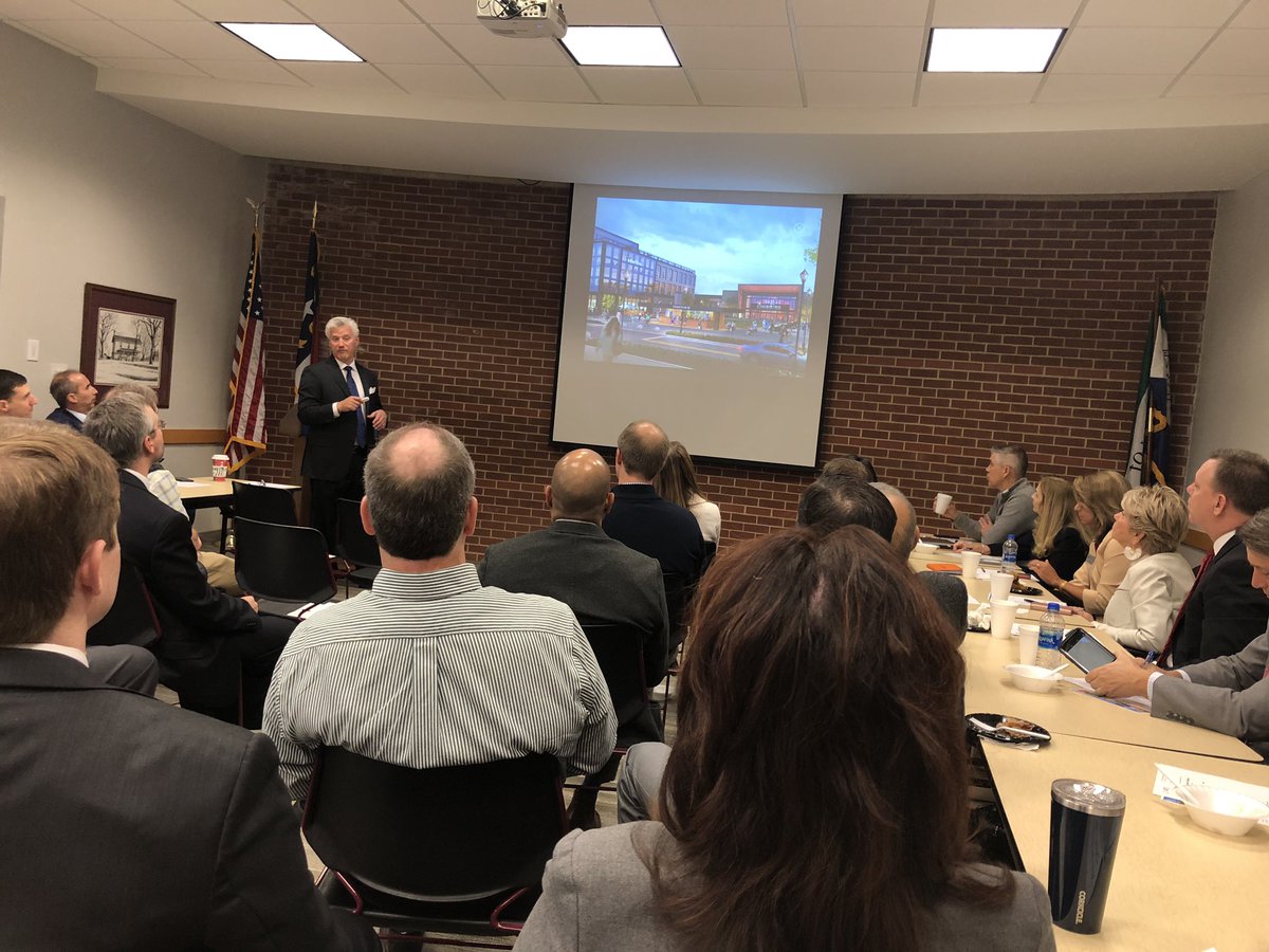 Great Presentation @FentonNC <a href="/CaryChamber/">Cary Chamber</a> economic development committee. Thanks to <a href="/Hines/">Hines</a> @ColumbiaDevelop for their time. Packed house, Cary is excited to see it moving forward!