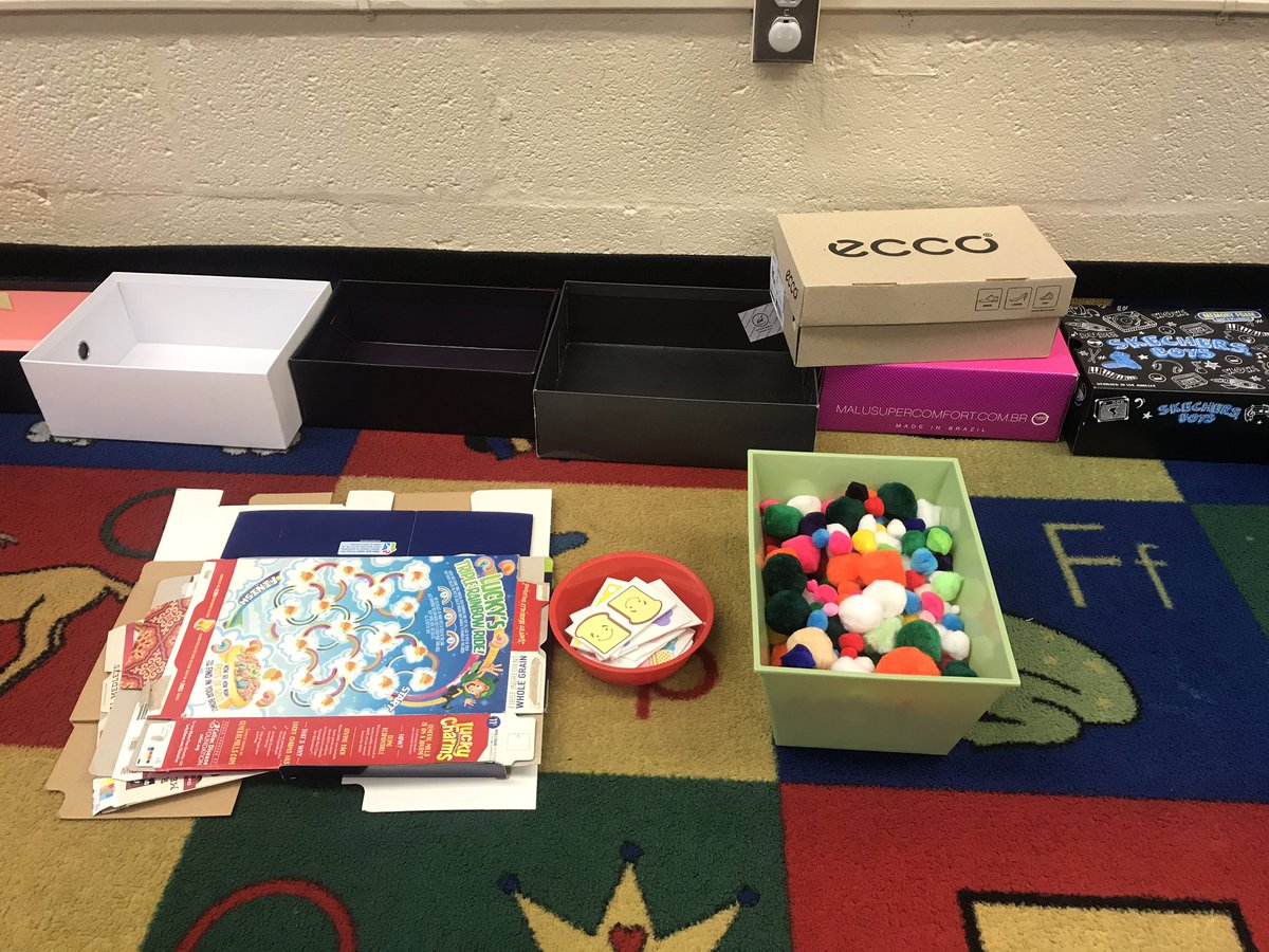 ASFSOnline's tweet photo. IT’S OUTSIDE THE BOX DAY! What will these items become? Lunchboxes, pinball machines, wearable light devices, and medical transport vehicles! #stem #childrensengineering https://t.co/HDf3HfKczM