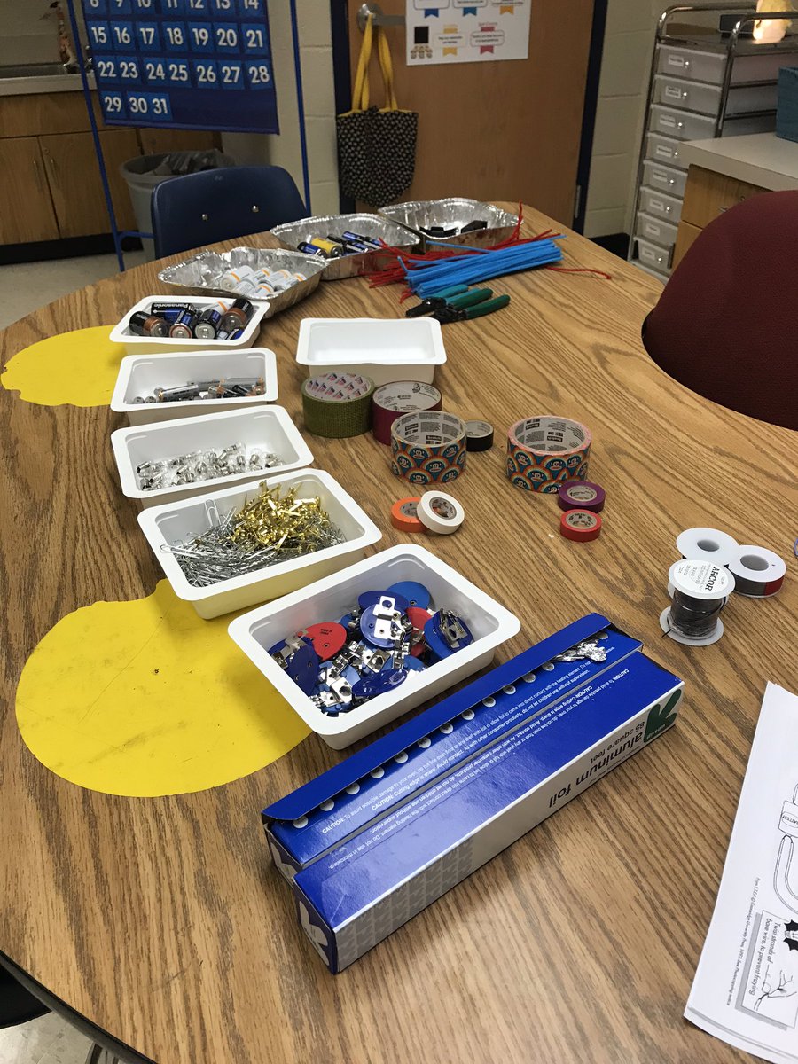 ASFSOnline's tweet photo. IT’S OUTSIDE THE BOX DAY! What will these items become? Lunchboxes, pinball machines, wearable light devices, and medical transport vehicles! #stem #childrensengineering https://t.co/HDf3HfKczM