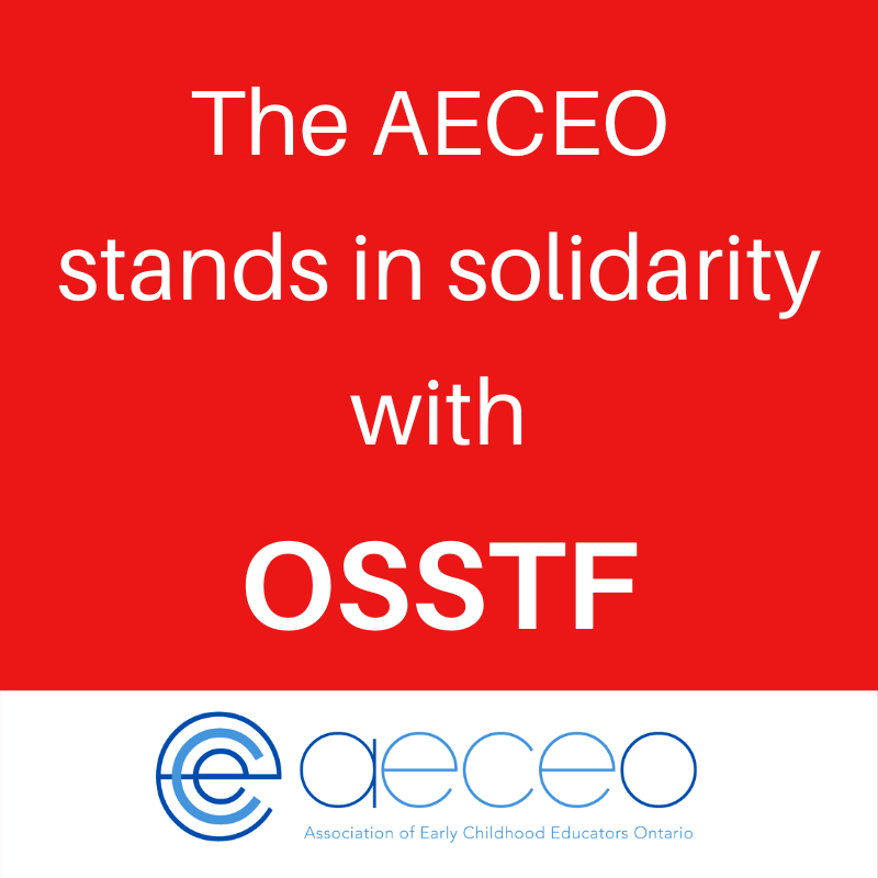 AECEO's tweet photo. The AECEO stands in solidarity with #OSSFT Teachers who are expressing their legislated right to job action.
We are grateful for their bravery in taking a stand for our Provincial education system. https://t.co/oKyfRdhSyc