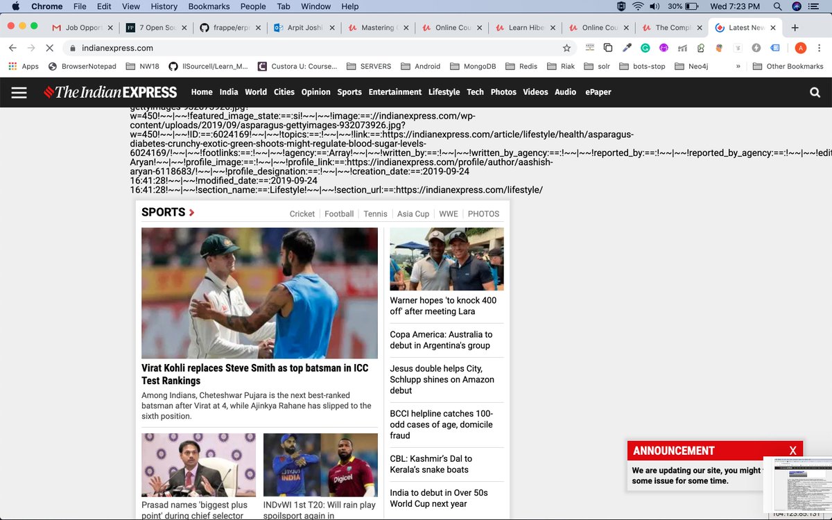 arpitjoshi's tweet image. @IndianExpress 
Site crashing.....