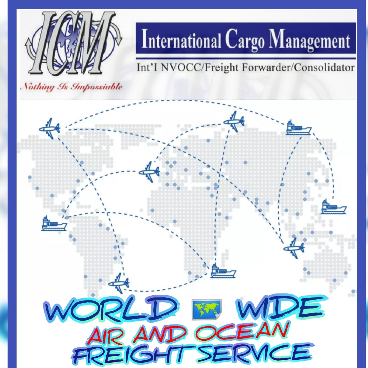 ICM LOGISTICS PAKISTAN 🇵🇰

LCL WEEKLY CONSOLE SCHEDUAL..

Contact us..
Gm@icmpk.com
92336 8358853
ICMPK.COM
#icmlogistic #lclcargo #china #freightforwarder #pakistan