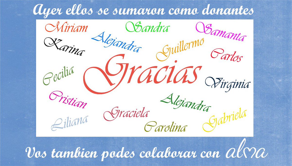asociacionalma's tweet photo. Ellos se sumaron ayer como donantes en #undiaparadarar #givingtuesday, tu también puedes ser un #almalovers
y colaborar para que nuestra institución siga #empoderandopacientes y #contagiandovida
Colabora https://t.co/fnTYtEcXjX https://t.co/HrBFpqIKFh