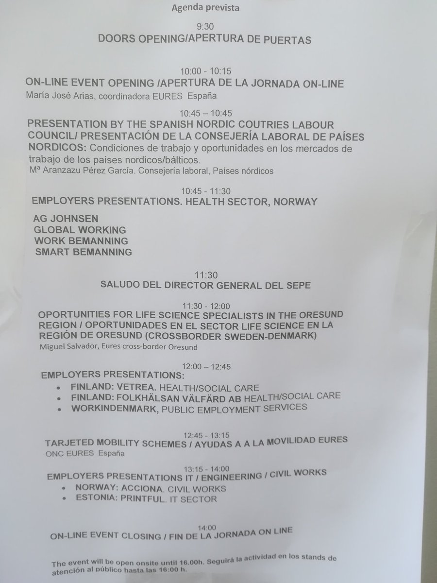 VesaLiesivuori's tweet image. Madridissa tänään EURES työkavereita muista Pohjoismaista, mukanaan myös rekrytoivia yrityksiä. Kilpailu osaavasta työvoimasta kiihtyy. Yhdessä @MessiLiveFi @EURESFin @POSTEpalvelu olemme tässä kisassa vahvempia #TalentBoost #talentattraction #talentintegration #FinlandWorks