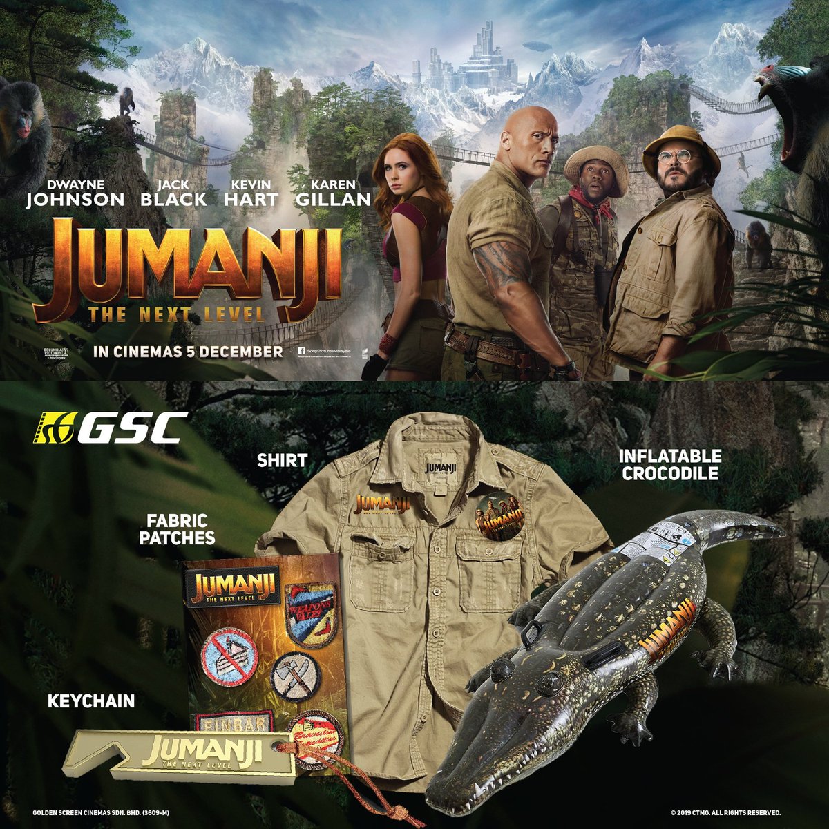 YfGoh1's tweet photo. @GSCinemas Saya nak menang hadiah eksklusif dari #Jumanji: The Next Level! Terima kasih, @GSCinemas! https://t.co/9V1epeBLuB
