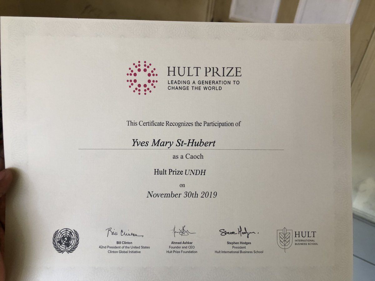 yvesmarysth's tweet photo. Great experience with the third place’s team of @hultprize_undh this year. They gave a lot and learned a lot. Congratulations guys and success in the Regional Competition. Thank you to have chosen me as your coach. 
#undh
#hultprize
#hultprize19 https://t.co/FG6pxcGsEp