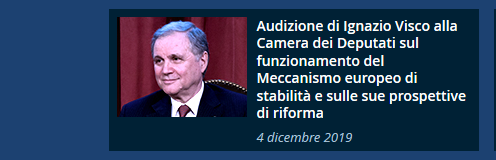 #bankitalia #leggiqui il testo della testimonianza sul funzionamento del Meccanismo europeo di stabilità #MES e prospettive di riforma che il Governatore #Visco ha presentato oggi davanti alle Commissioni Bilancio e Politiche #UE della Camera dei Deputati
bancaditalia.it/media/notizia/…