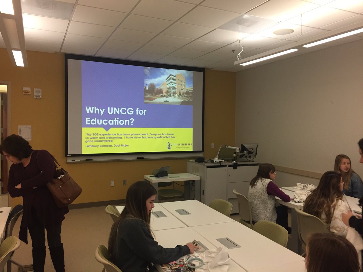 Wheatmore Early Childhood students getting a first hand look of UNCG’s college of education. #futureteachers #studentopportunities #collegelife #CTE