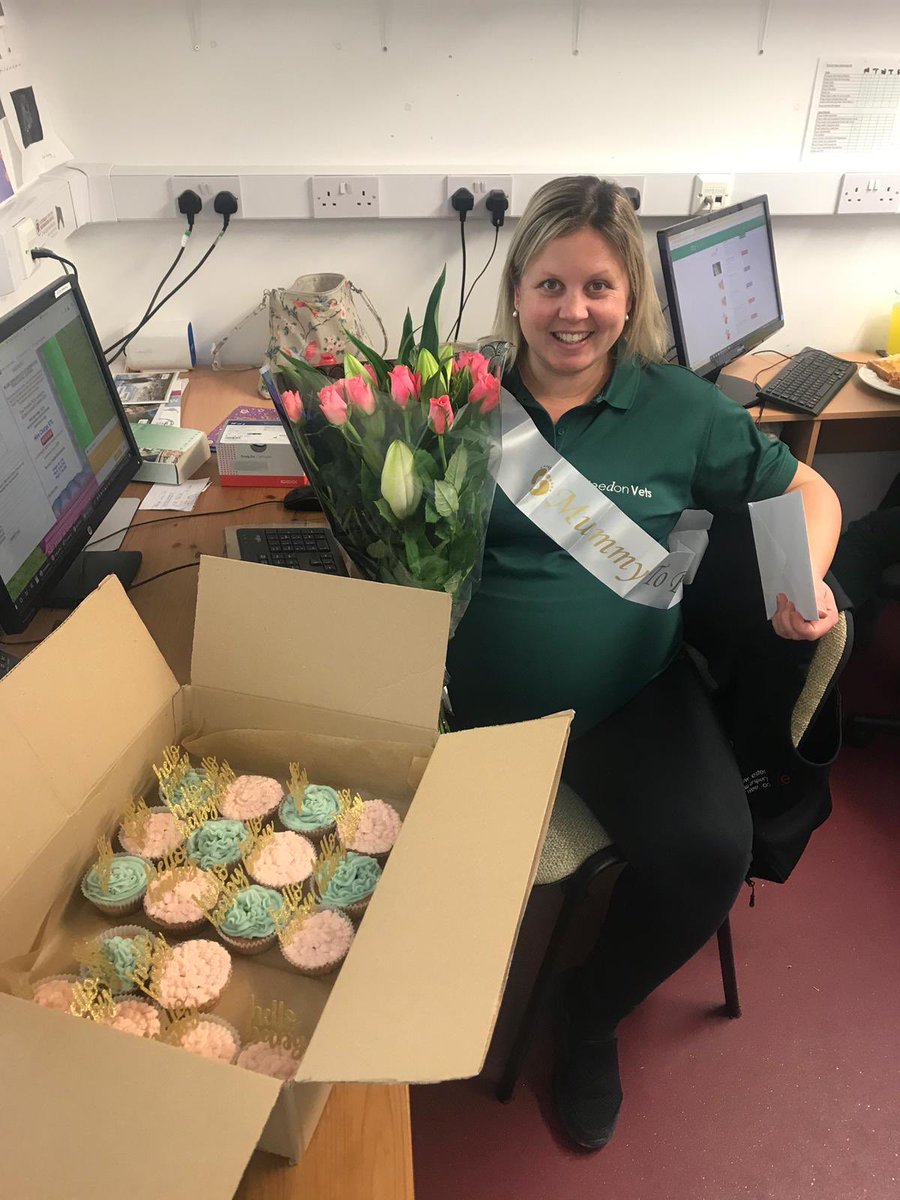 We want to wish our vet Hannah good luck as she departs on maternity leave! We can’t wait to meet your baby, see you in 2020 ✨ #baby #maternity #vet #maternityleave #congratulations #workteam