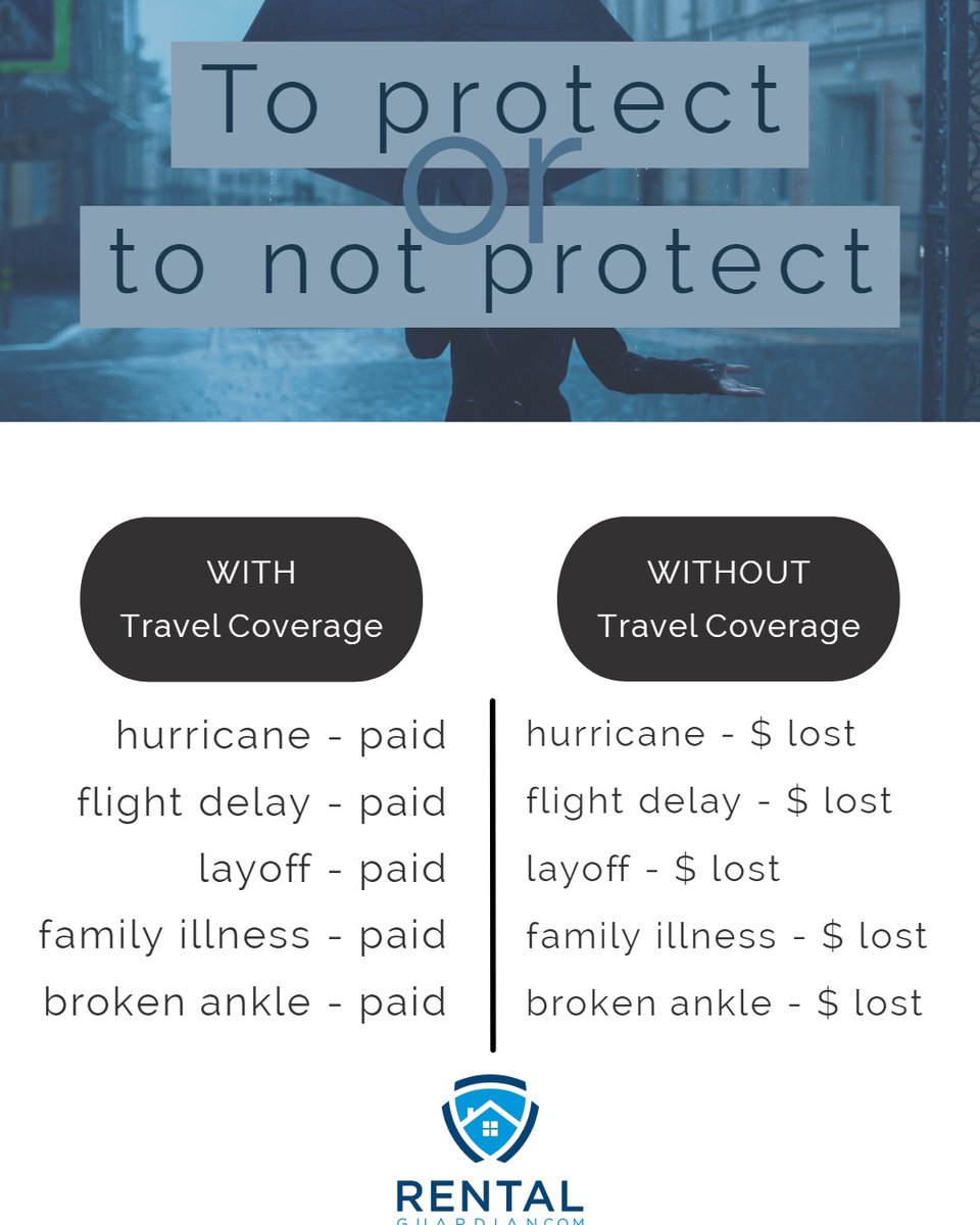 Protect your guests from the unknown... #wemakeinsuranceeasy #vacationrentals #travelinsurance #vacation