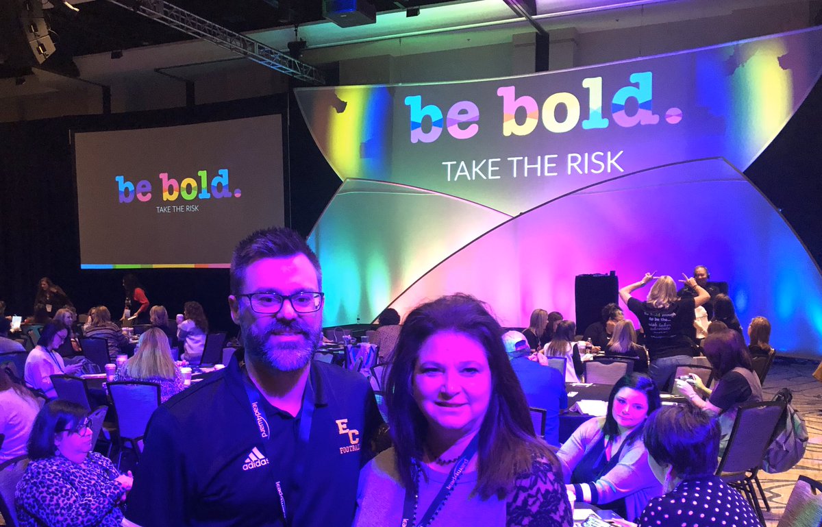 CathyCookLvWell's tweet photo. It's about to go down. be bold...Take the Risk. @HMSecisd @ECISDtweets @lead4ward #bebold4kids #think2019 https://t.co/lFzGVisPUu