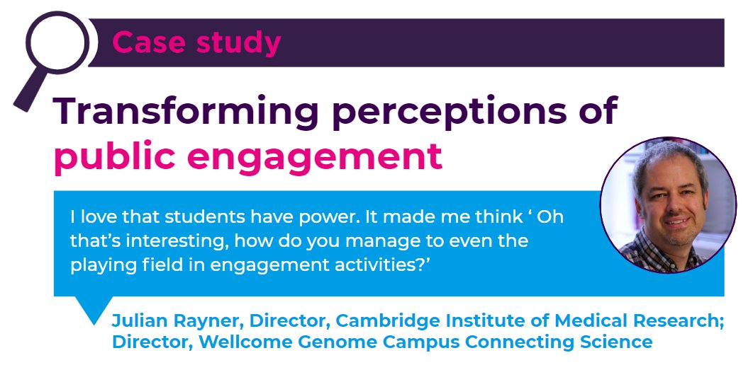 Case study: Transforming perceptions of  public engagement. I love that students have power. It made me think ‘ Oh that’s interesting, how do you manage to even the playing field in engagement activities?’