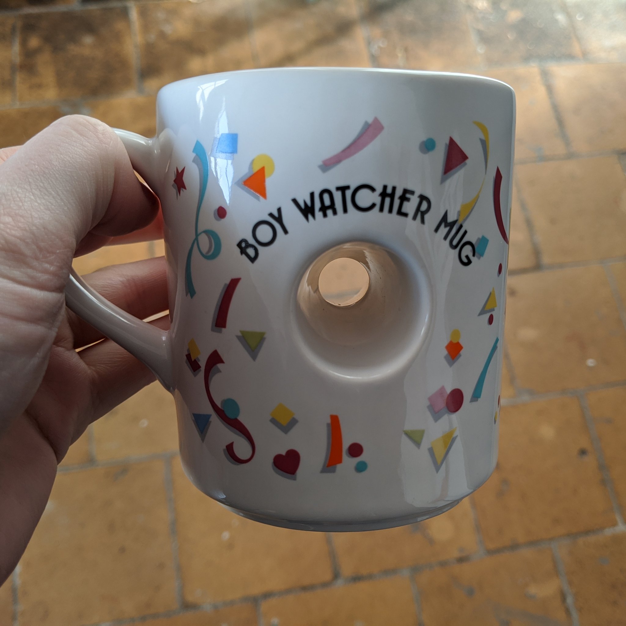 Boy watching mug cheap