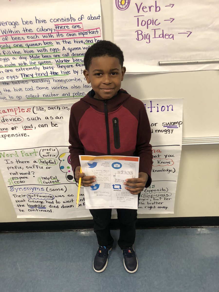 subr2000's tweet photo. @MadingES Ms. Harvey’s 4th grade class showing their evidence of learning with “Tabletop Tweets” 
#lovinleadforward https://t.co/n3cYKyoMl4