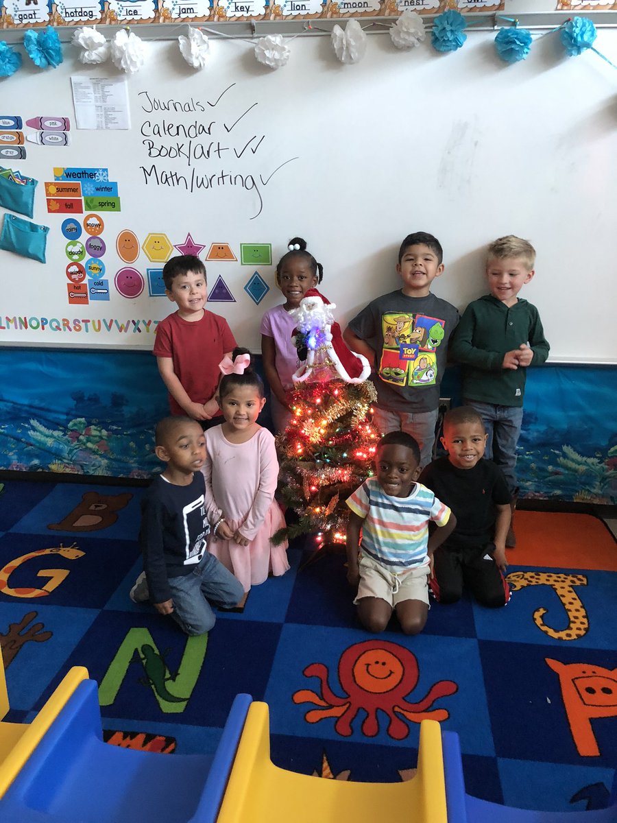 CoombsClass's tweet image. Lots of Christmas going on in Coombs class!  Pre-K decorated their very own classroom tree.  And matching uppercase and lowercase letters to create Christmas trees is pretty cool too.  @CoombsClass @DukeElem
