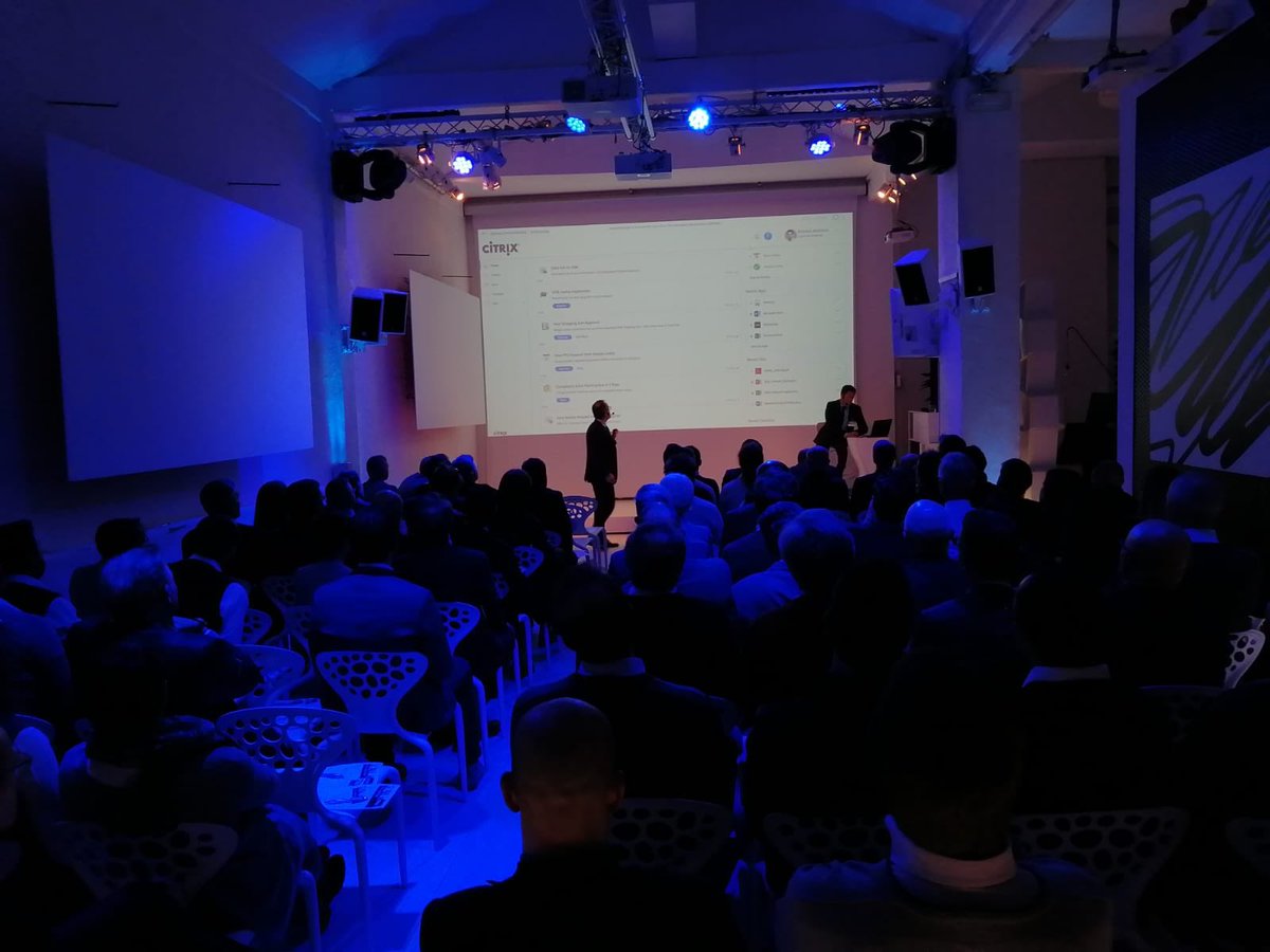 Citrix_Italia's tweet photo. #CitrixWorkspace in action! @fabioluinetti @Partners4I @MaxGrassi #CitrixEvolution https://t.co/mNcNn6WJsl