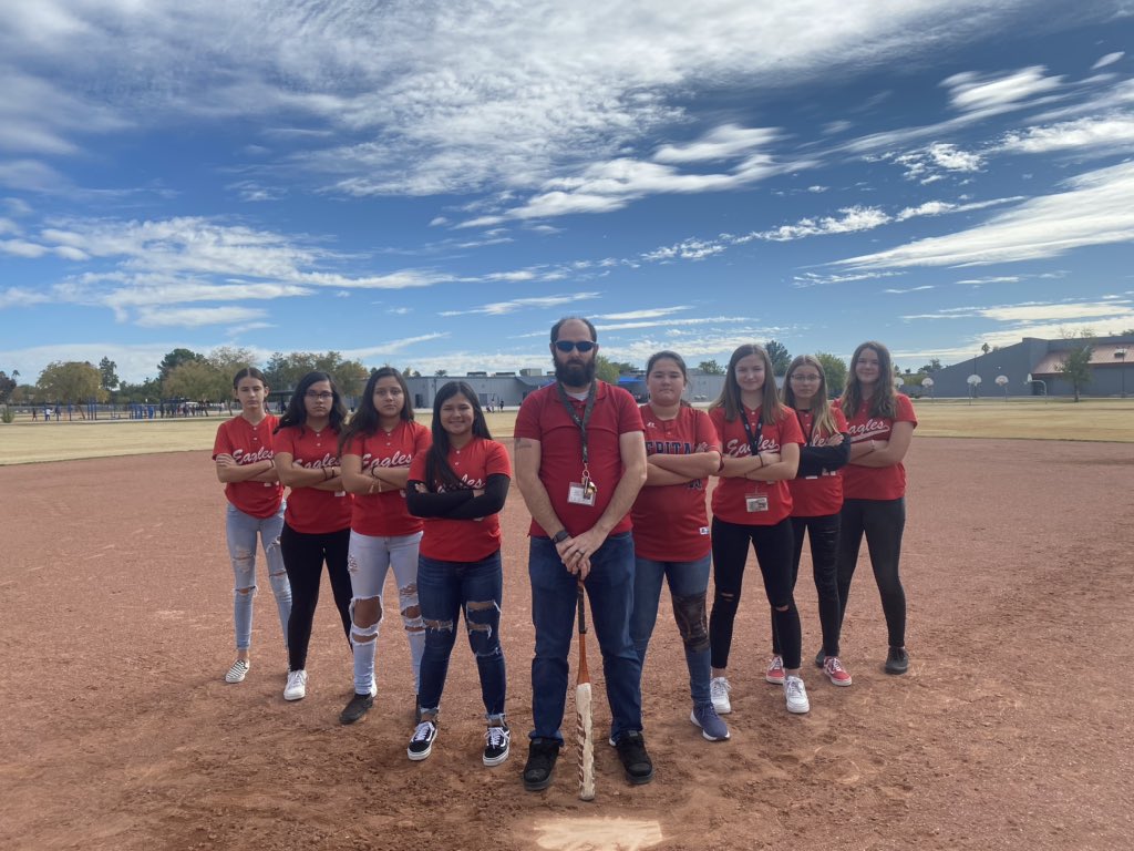 BobbyScott1218's tweet photo. The @HeritageSTEAMAz Lady Eagles are ready for a competitive game against Pioneer. We’re hoping the rain holds off long enough to play a whole game. It’s an away game. Come out and cheer us on! #HEvsPE #GoEagles #RainRainGoAway https://t.co/rSqtMcZvYt