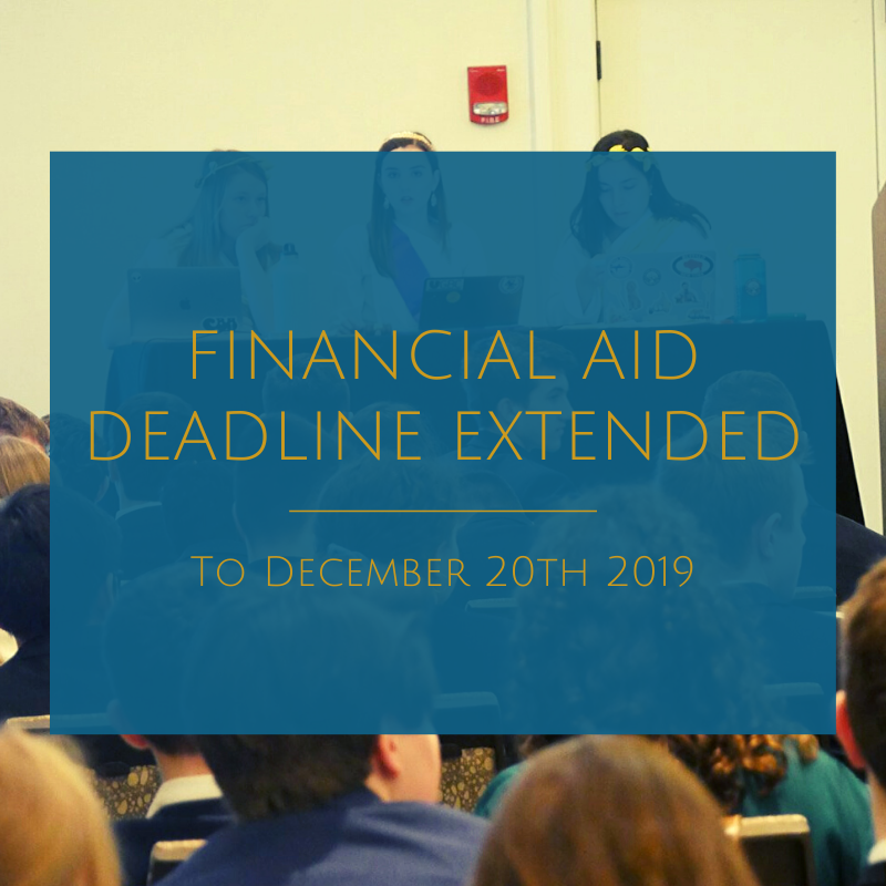 EagleMUNC's tweet photo. This year's financial aid application has been extended to December 20th.  Aid is granted on the basis of need and the delegate’s personal statement.  If you our your delegation is interested in applying please visit the link in our bio and fill out the relevant application. https://t.co/2BJNv4psmf