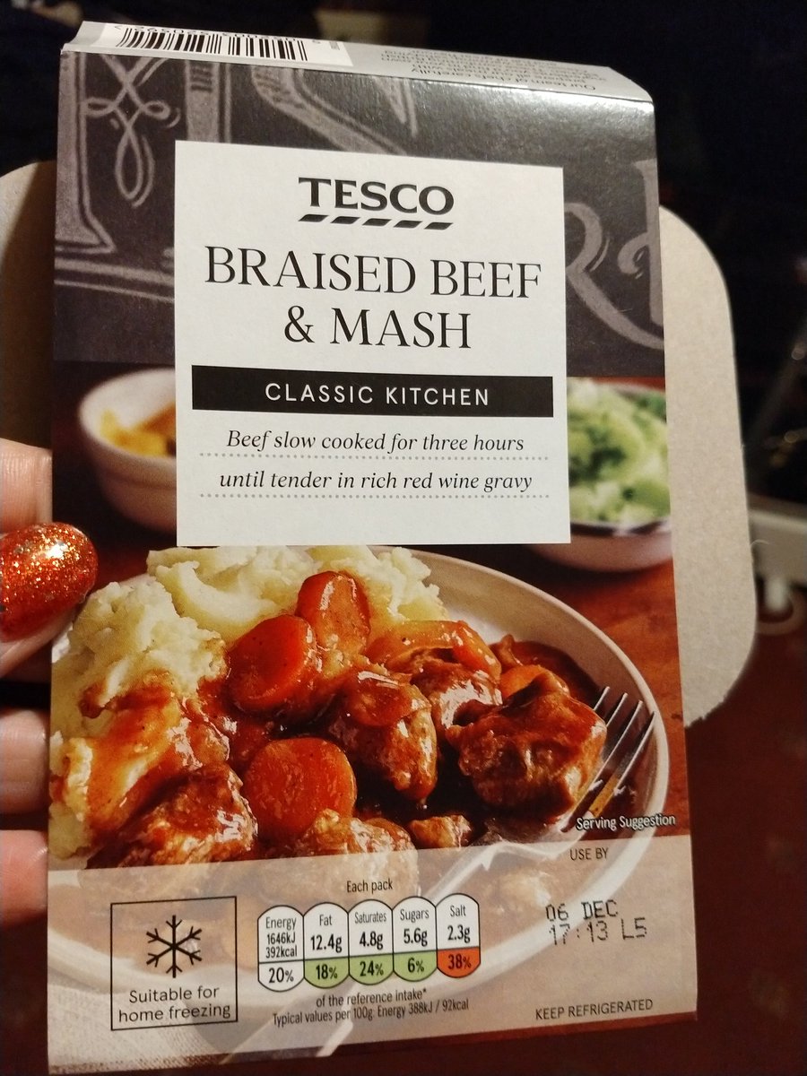 alisonepton's tweet photo. @Tesco wasn't very happy to find a huge piece of gristle and fat in your braised beef and mash. Not nice at all. https://t.co/bhjPOZGOlL