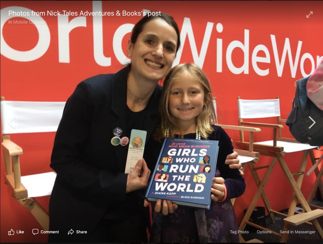 @theboardlist @dianakapp @ParadeMagazine I got to meet @dianakapp at the @worldwidewomen4 Girls Festival. I love running my Nick Tales business and meeting authors who tell great stories. Girls can run the world! #Choosepossibility @TalesClub #Ilovebooks #Girlpower
#Authors #BookRecommendations