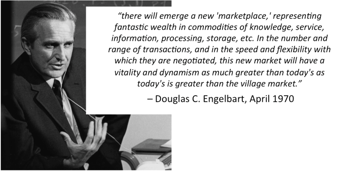ChristinaDEI's tweet image. Learn about #DougEngelbart&apos;s early role in computer networking as we celebrate the 50th anniversary of the first transmission between UCLA and his lab @SRI_Intl - more at dougengelbart.org/firsts/interne…