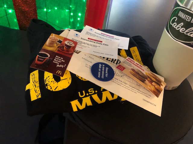 FortMcCoyMWR's tweet image. 12 Days of Giveaways! Day 12 includes a HOOAH t-shirt, a pair of tubing passes @ Whitetail Ridge, 20 oz. tumbler, a cooler, breakfast sandwich &amp;amp; McCafe from McDonald's and a free Culver's cone. Retweet for a chance to win! #FortMcCoyMWR #WhitetailRidge #12daysofgiveaways