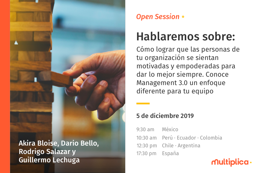 multiplica's tweet image. ¿Ya te registraste en nuestra #OpenSessionMX de esta semana? Asegura tu lugar y conoce más del Management 3.0.
Regístrate ahora aquí: lnkd.in/ePfBYtp
