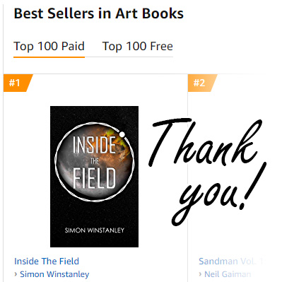 FieldOneAuthor's tweet photo. Quite overwhelmed really... A massive thanks to everyone who bought the #InsideTheField tablet edition! So happy! I'm chuckling at the idea of calling myself a bestselling 'Artist'! Where did I put my wax crayons...? https://t.co/MkBatbONoX