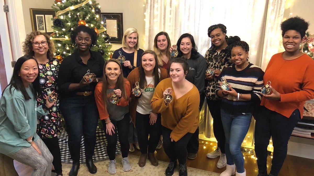 Alumna, Tara Wilson shared her artistic talents by leading SAA in a festive craft during our Christmas party 🎄 We always enjoy the opportunity to connect with <a href="/CampbellAlumni/">Campbell Alumni</a>!