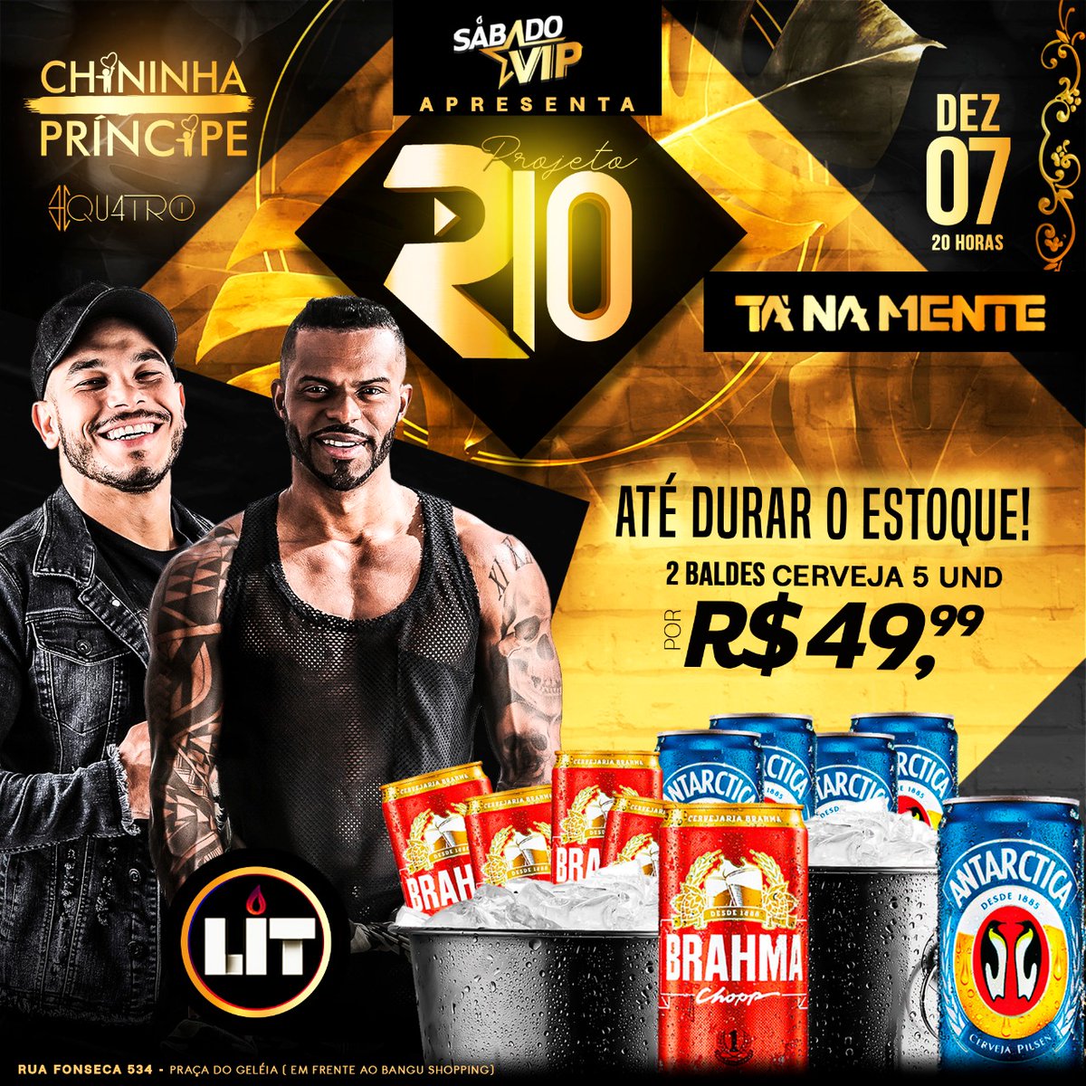 MayraFalco1's tweet photo. Oi, meu anjo. 
Sábado tem projeto R10 na LIT com Chininha e Príncipe, Ta na Mente e muitas atrações da atualidade. 
Vem curtir esse sábado com a gente!!!!
Camarotes (poucas unidades)✅
Lista de aniversariantes do MÊS ✅
LISTA VIP ATÉ AS 23H, 10 REAIS UNISSEX✅
Vem comigo🍺 https://t.co/gr2bsfMdAt