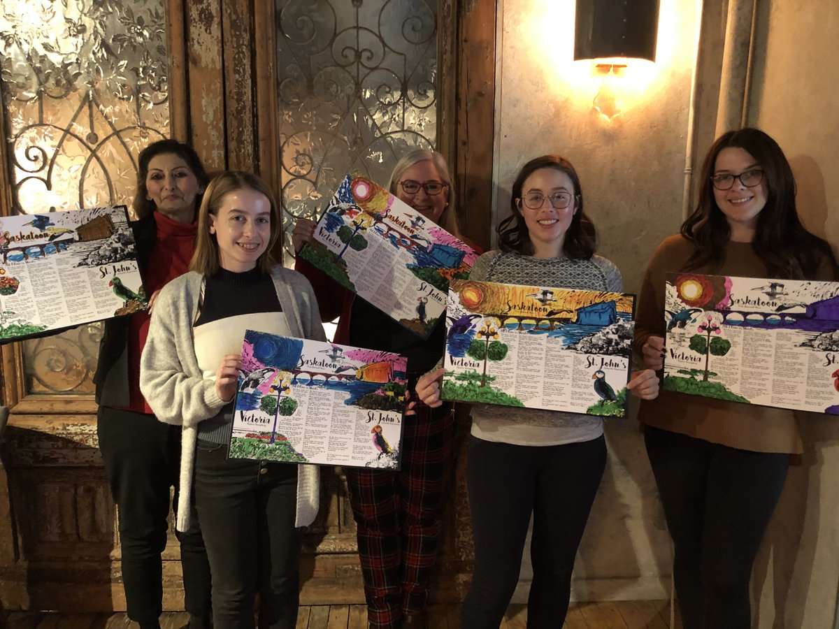 Saskatooning's tweet photo. Thank you for #Saskatooning with us at the #CitiesInSync lunch! You all are so good at the #ArtOfSaskatooning https://t.co/2xEdEUVAdj