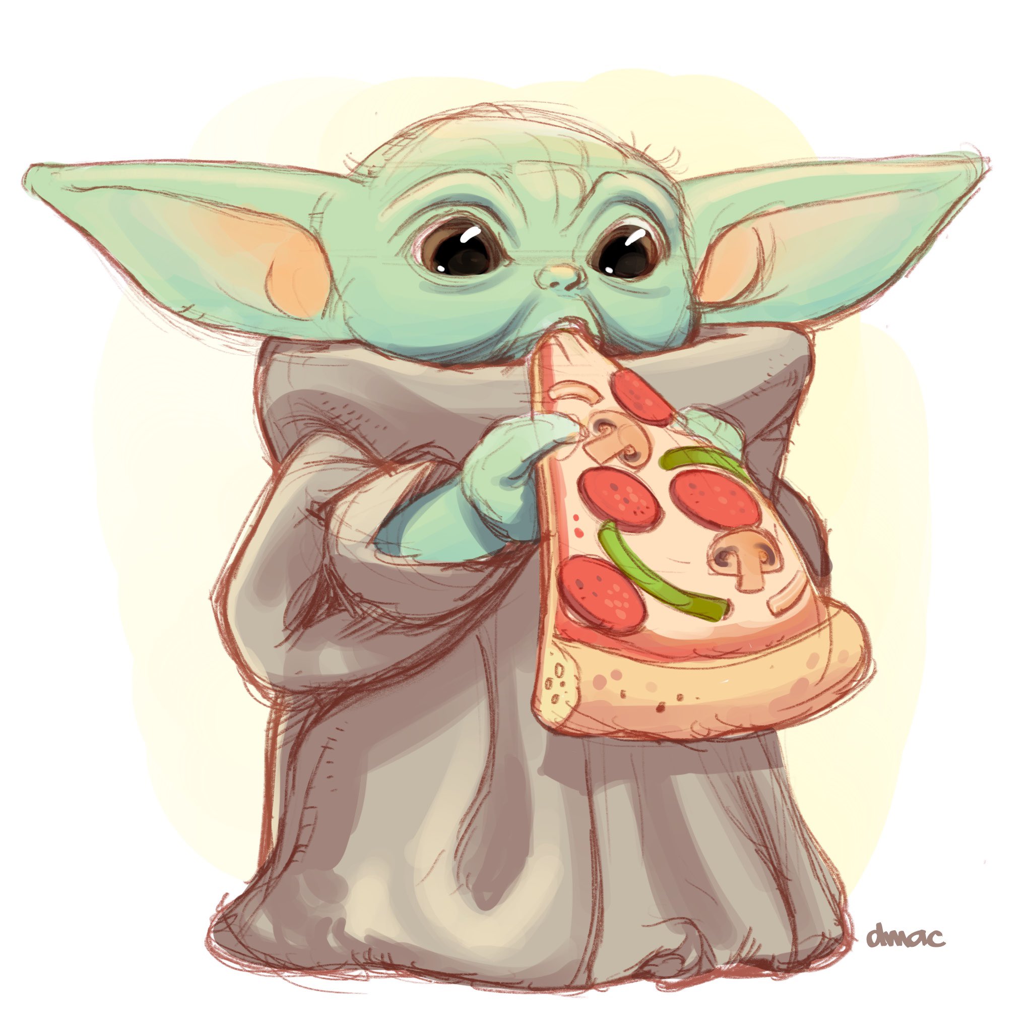 Darren M A Calvert The Child A K A Baby Yoda Digital Sketch In Procreate Themandalorian Babyoda T Co T6le7r0qgu Twitter