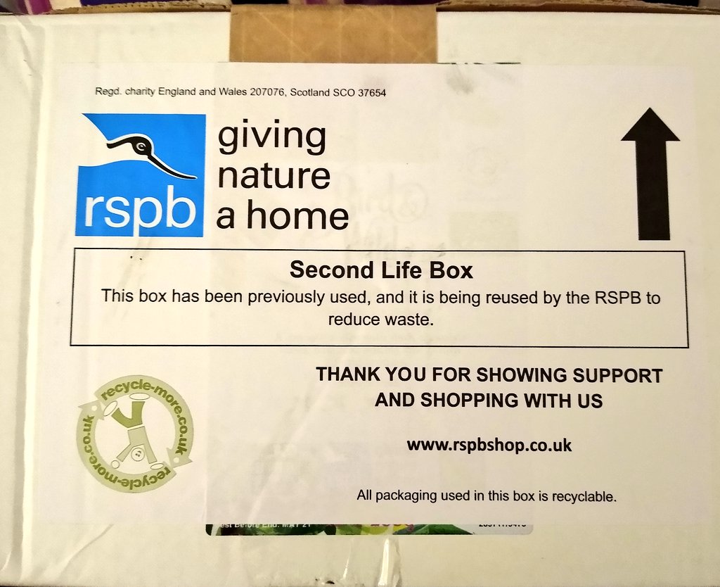 MardyCat's tweet photo. Excellent note to see on my delivery from RSPB! @Natures_Voice π₯°
Amazon take note!
#ReuseFirst (recycle later once no longer reusable) #SecondLifeBox https://t.co/FpwppizI4E