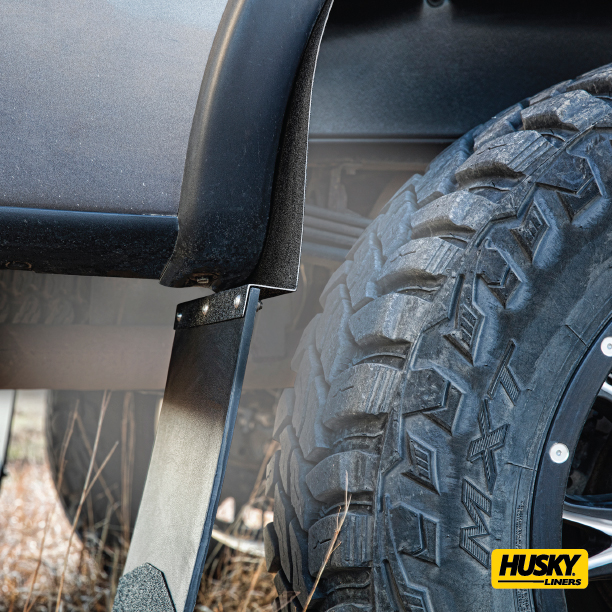When you have a monster of a truck, you need a monster of a Mud Flap. Our Kickback Mud Flaps have an 18 gauge steel bracket that sets the mud flap back to make room for your insanely huge tires, giving you extreme protection and clearance.