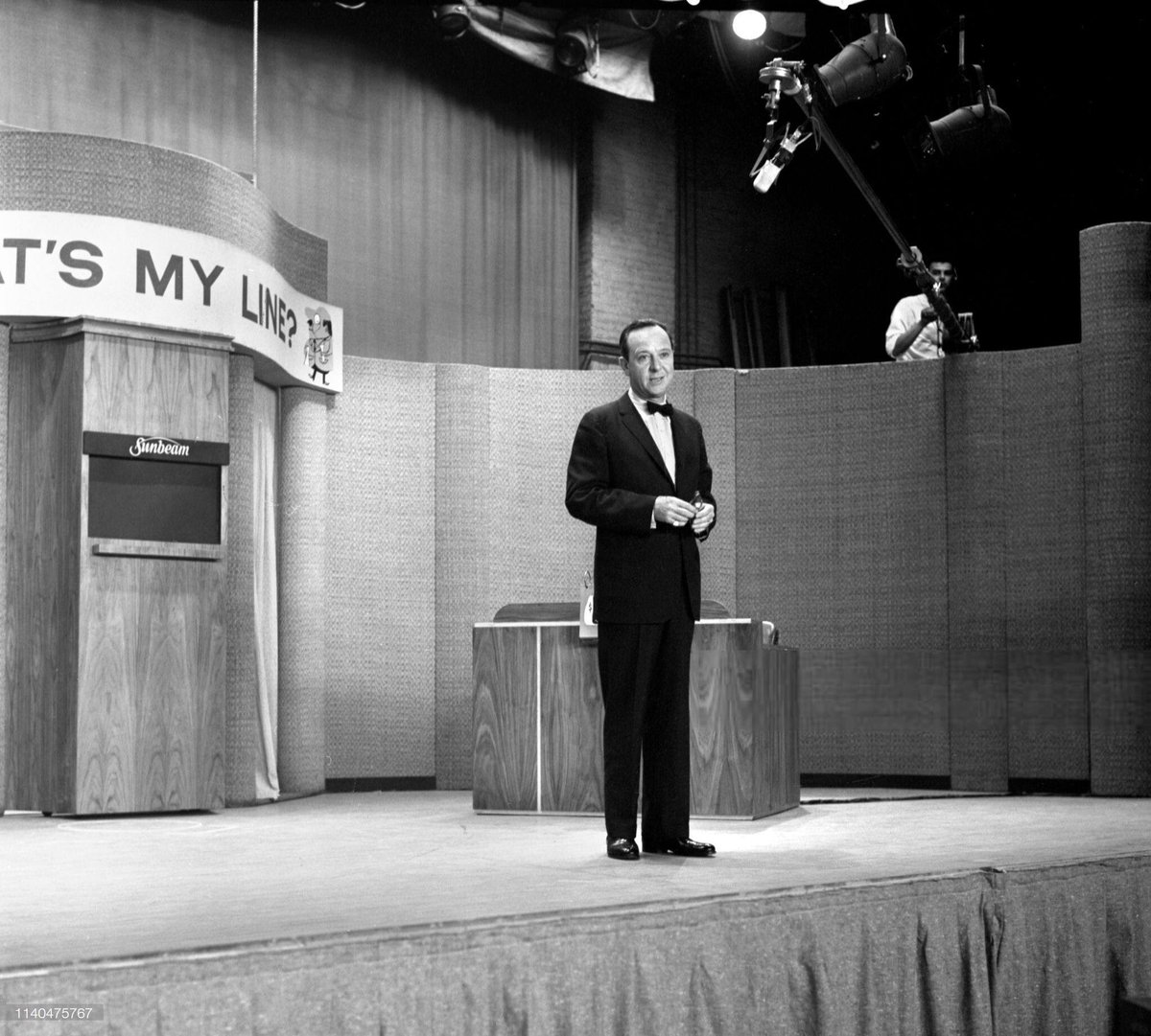 badcolorization's tweet image. John Daly in the set of “What’s My Line?” (May 24, 1959).