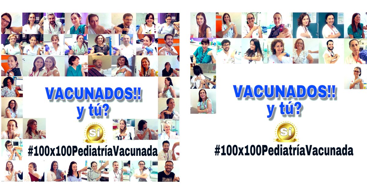 Ya empezado diciembre y con niveles muy bajos de #gripe a tiempo estamos de seguir aumentando la tasa de vacunación en #sanitarios Un esfuerzo más y llenamos el Segundo mural #100x100pediatríavacunada