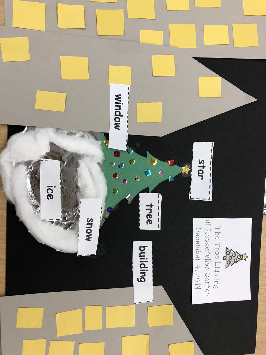 cheyne_mrs's tweet photo. The Tree Lighting at Rockefeller Center is tonight! 🌲The children in Mrs. Cheyne’s Class @5thAveSchool created their own version of NYC and learned how to label, too! 😊 https://t.co/e2HzUvQlVK
