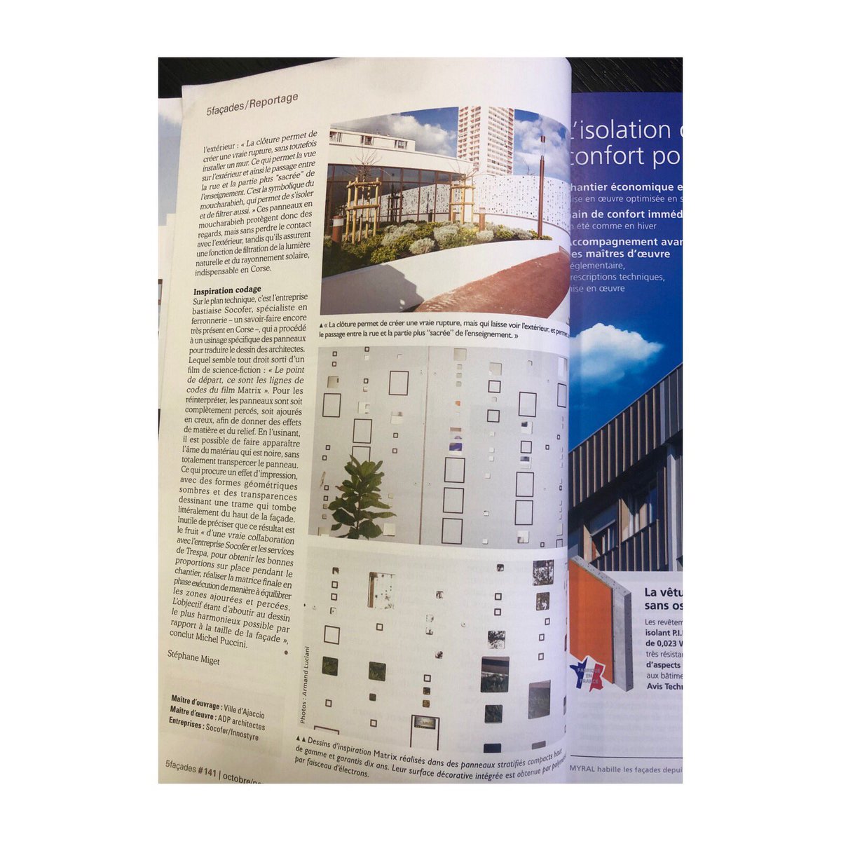 Publication dans 5façades de l’École Simone Veil à Ajaccio par <a href="/adp_architectes/">Adp-Architectes</a> <a href="/MichelPuccini/">Puccini Michel</a>