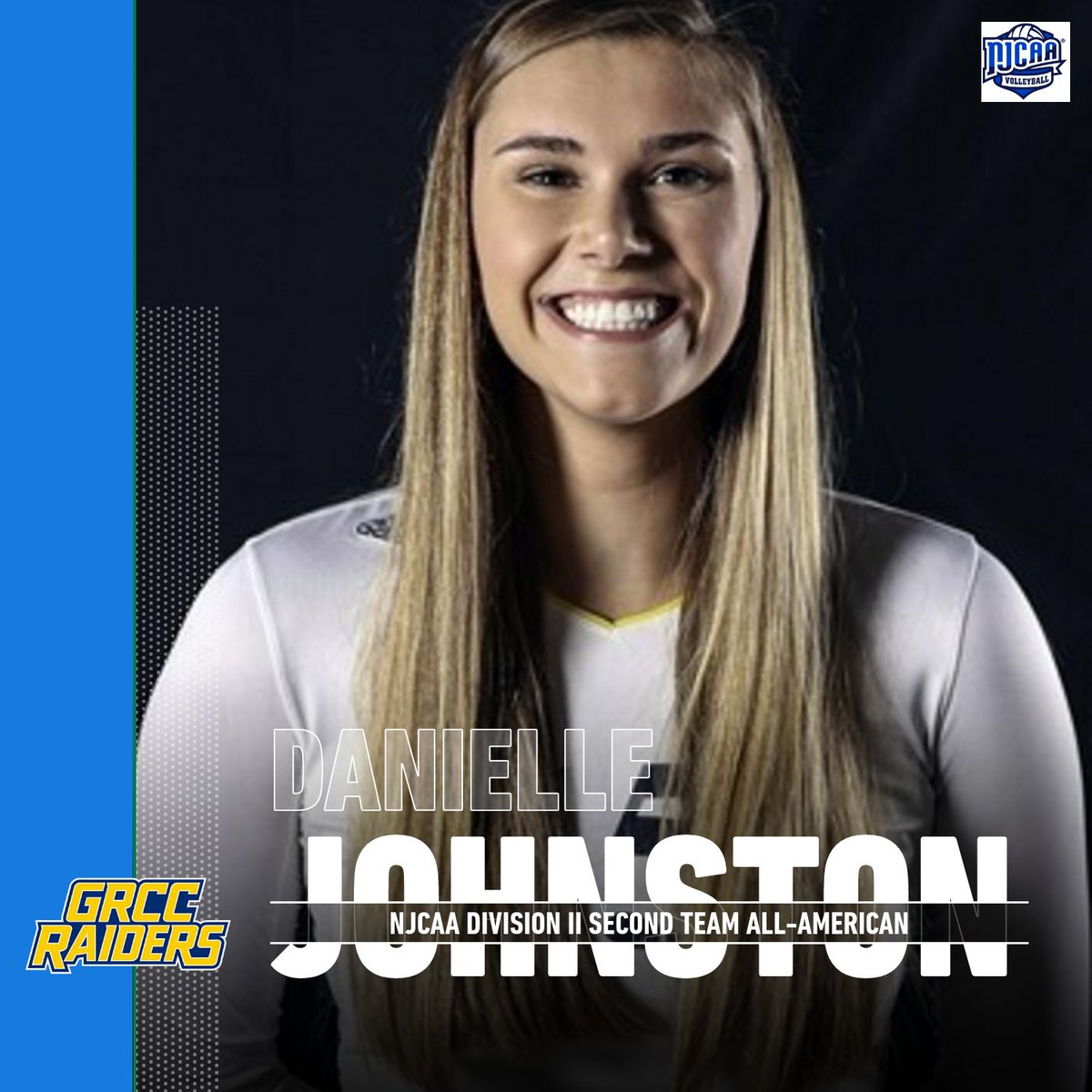 Congratulations to Danielle Johnston of Grand Rapids Community College on being named NJCAA Division II Second Team All-American